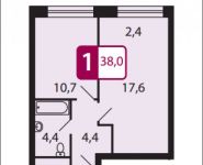 1-комнатная квартира площадью 38 кв.м, Северный кв-л | цена 2 698 000 руб. | www.metrprice.ru