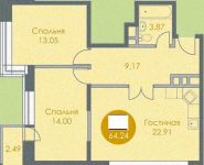 3-комнатная квартира площадью 65 кв.м, Центральная ул. | цена 4 900 000 руб. | www.metrprice.ru