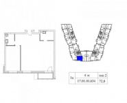 2-комнатная квартира площадью 73 кв.м, Шеногина ул., 1 | цена 21 672 560 руб. | www.metrprice.ru