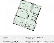 3-комнатная квартира площадью 96.9 кв.м, улица Энергетиков, 6 | цена 22 995 240 руб. | www.metrprice.ru