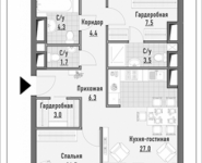 3-комнатная квартира площадью 102.04 кв.м, 1-я Ямская, 8 | цена 27 580 000 руб. | www.metrprice.ru