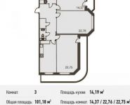 3-комнатная квартира площадью 102 кв.м, Можайское ш., 38 | цена 10 506 000 руб. | www.metrprice.ru