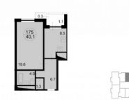 1-комнатная квартира площадью 41.5 кв.м, Радио ул. | цена 4 496 318 руб. | www.metrprice.ru