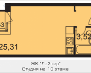 1-комнатная квартира площадью 32.4 кв.м, Ходынский бульвар | цена 5 512 860 руб. | www.metrprice.ru