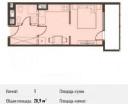 1-комнатная квартира площадью 28.9 кв.м, Новодмитровская ул., 5А | цена 4 986 695 руб. | www.metrprice.ru