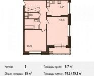 2-комнатная квартира площадью 65 кв.м, Акуловская улица, 23 | цена 11 824 648 руб. | www.metrprice.ru