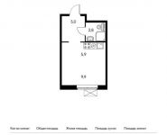 1-комнатная квартира площадью 23.6 кв.м, Высоковольтный проезд, вл5 | цена 4 295 200 руб. | www.metrprice.ru
