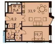 2-комнатная квартира площадью 84.2 кв.м, Садовническая наб., 5С1 | цена 39 818 601 руб. | www.metrprice.ru