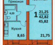 1-комнатная квартира площадью 45.82 кв.м в ЖК "Красная Горка 3", Колхозная, 55 | цена 3 299 040 руб. | www.metrprice.ru