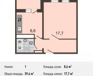 1-комнатная квартира площадью 39 кв.м, Базовская ул., 15 | цена 5 359 000 руб. | www.metrprice.ru