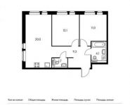 2-комнатная квартира площадью 58.2 кв.м,  | цена 6 349 620 руб. | www.metrprice.ru