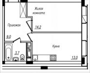 1-комнатная квартира площадью 49.2 кв.м, Просвещения | цена 2 583 590 руб. | www.metrprice.ru