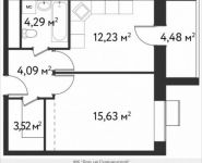 1-комнатная квартира площадью 42 кв.м, Фабрициуса ул. | цена 8 101 800 руб. | www.metrprice.ru