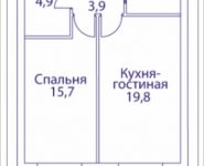 1-комнатная квартира площадью 48 кв.м, Шелепихинская набережная, влд 34, корп.1 | цена 14 363 520 руб. | www.metrprice.ru