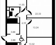 3-комнатная квартира площадью 85.22 кв.м, Новоалексеевская, 16с7 | цена 16 447 460 руб. | www.metrprice.ru