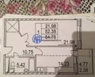 1-комнатная квартира площадью 55 кв.м, 2-й Покровский пр., 6К1 | цена 4 899 000 руб. | www.metrprice.ru