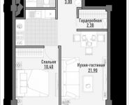 1-комнатная квартира площадью 43.08 кв.м в ЖК "Березовая Аллея", 1-я Ямская, 2 | цена 7 870 000 руб. | www.metrprice.ru