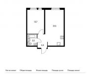 1-комнатная квартира площадью 42.8 кв.м,  | цена 6 698 200 руб. | www.metrprice.ru