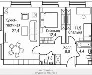3-комнатная квартира площадью 68 кв.м, 3-й Силикатный проезд, вл. 4, корп. 2 | цена 14 407 875 руб. | www.metrprice.ru