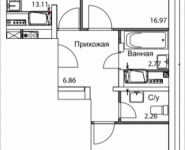 2-комнатная квартира площадью 59.64 кв.м, 2-я Муравская, корп.8 | цена 6 997 392 руб. | www.metrprice.ru