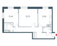 2-комнатная квартира площадью 72.1 кв.м, улица Дмитрия Ульянова, 6к1 | цена 18 138 943 руб. | www.metrprice.ru