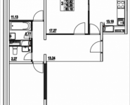 3-комнатная квартира площадью 80.18 кв.м, 2-я Муравская, корп.7 | цена 8 635 447 руб. | www.metrprice.ru