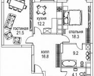 2-комнатная квартира площадью 83 кв.м, Авиационная ул., 77К2 | цена 22 088 960 руб. | www.metrprice.ru