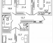 4-комнатная квартира площадью 112.3 кв.м, Рязанский проспект, 2, корп.M6 | цена 16 465 650 руб. | www.metrprice.ru