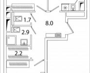 2-комнатная квартира площадью 64 кв.м, Рязанский проспект, 2, корп.M7 | цена 9 383 168 руб. | www.metrprice.ru