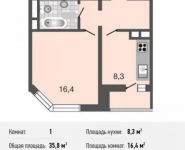 1-комнатная квартира площадью 35.8 кв.м, Рождественская ул., 29 | цена 4 211 000 руб. | www.metrprice.ru