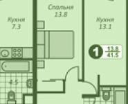 1-комнатная квартира площадью 41 кв.м, Апрелевская ул., 76 | цена 3 214 000 руб. | www.metrprice.ru