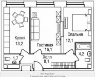 2-комнатная квартира площадью 56 кв.м, 3-й Силикатный проезд, вл. 4, корп. 2 | цена 10 143 055 руб. | www.metrprice.ru