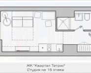 1-комнатная квартира площадью 18.1 кв.м, 1-й Железнодорожный тупик, 7 | цена 2 253 450 руб. | www.metrprice.ru