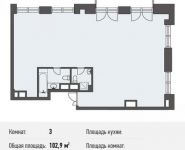 3-комнатная квартира площадью 102 кв.м, Люсиновский 3-й пер., 1 | цена 33 177 018 руб. | www.metrprice.ru