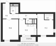 2-комнатная квартира площадью 74.6 кв.м, Усиевича, влд 10 Б, корп.2 | цена 23 504 744 руб. | www.metrprice.ru