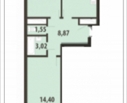 2-комнатная квартира площадью 57.02 кв.м, Цимлянская, корп.1 | цена 6 557 300 руб. | www.metrprice.ru
