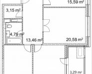 3-комнатная квартира площадью 97.08 кв.м, Лазоревый пр., 3 | цена 23 283 958 руб. | www.metrprice.ru