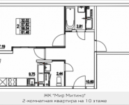 2-комнатная квартира площадью 61.46 кв.м, 2-я Муравская, корп.7 | цена 7 304 226 руб. | www.metrprice.ru