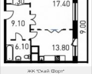 1-комнатная квартира площадью 51 кв.м,  | цена 13 743 476 руб. | www.metrprice.ru