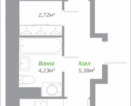 1-комнатная квартира площадью 38.56 кв.м, Володарское шоссе, 7 | цена 2 895 856 руб. | www.metrprice.ru
