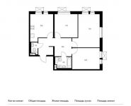 3-комнатная квартира площадью 72.6 кв.м, | цена 6 904 260 руб. | www.metrprice.ru