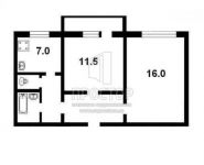 2-комнатная квартира площадью 47 кв.м, Елецкая ул., 16К2 | цена 6 800 000 руб. | www.metrprice.ru