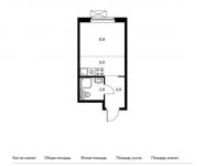 1-комнатная квартира площадью 27.9 кв.м,  | цена 3 236 400 руб. | www.metrprice.ru