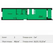 2-комнатная квартира площадью 48 кв.м в ЖК "Купавино", Октябрьская ул., 14А | цена 2 731 600 руб. | www.metrprice.ru