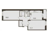 2-комнатная квартира площадью 62.7 кв.м, Бережок ул., 4 | цена 3 824 700 руб. | www.metrprice.ru