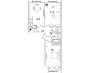 2-комнатная квартира площадью 60.7 кв.м, Рязанский проспект, д.влд 2 | цена 9 831 336 руб. | www.metrprice.ru