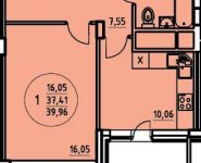 1-комнатная квартира площадью 40 кв.м, Бородинский бул., 11 | цена 3 230 000 руб. | www.metrprice.ru