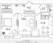 2-комнатная квартира площадью 55 кв.м, Рязанский просп. | цена 7 705 720 руб. | www.metrprice.ru