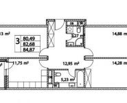 3-комнатная квартира площадью 84 кв.м, Лазоревый проезд, 3с8 | цена 17 605 772 руб. | www.metrprice.ru