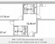 2-комнатная квартира площадью 75.27 кв.м, Лазоревый пр., 3 | цена 16 291 363 руб. | www.metrprice.ru